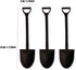 Mini Shovel Shape Spoons,Disposable Plastic Dessert Spoon,Black(60)