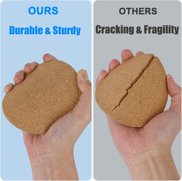 8 Pcs Thicker Cork Drink Coasters with Holder, Absorbent for Coffee Table, Wooden Coaster Set