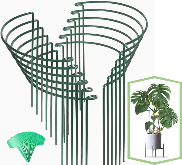 Joyhalo 12 Pack Plant Support Stakes, 16 Inch Plant Stakes for Outdoor