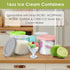 4 Pack NC299AMZ NC300s Ice Cream Pint Containers, Replacement for Ninja Creami Pints and Lids, Compatible with & Series