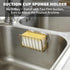 Kitchen Sink Suction Holder for Sponges,Soap,sink strainer, sink stopper.Food Graded Stainless Steel,No Drilling,Wall