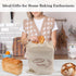 QUYANGCHIFENG 2 Pack 12x15 Inch (1 Reusable Linen Bread Storage Bags with Plastic Lining, Sourdough Bread Keeper