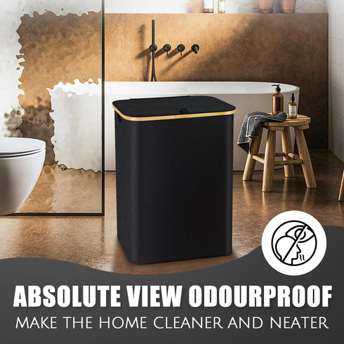 Black 160L Extra Large 3 Section Laundry Hamper with Lid, Clothes Organizer for Bedroom, Laundry Room, Dirty Clothing