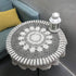 Hetao 100% 35 Inch Cotton Handmade Crochet Round Tablecloth Doilies Lace Table Covers,Beige