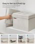 12.2 16.1 Inches 286 lb, ULSF200W01 SONGMICS Storage Ottoman, Foldable Small Ottoman Foot Rest, x Foot Stool, OAD up