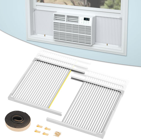 Air Jade Adjustable Window Air Conditioner Side Panels with Frame, Pack of 2 for 14,000 to 22,000 BTU Units