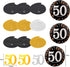 50th Wedding Anniversary Decorations Kit, Gold Glitter Happy 50th Banner, Sparkling 50 Hanging Swirls, Poms