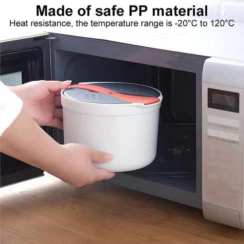 Microwave Rice Cooker, Portable High Temperature Resistant Steam Pot, Multifunctional Rice Steamer