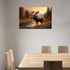 GLOKAKA Nature Moose Wall Art, Moose in the River Print, Retro Poster for Home, Office, Kitchen, and Bar