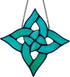 Celtic Trinity Knot Stained Glass Window Hanging Suncatcher Ornament, Handmade Irish Decoration Birthday Gifts for