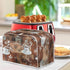 JEOCODY Toaster Bread Maker Cover with Handle, Coffee Theme Print for Dust Protection