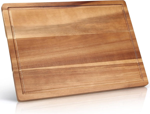 Handmade Acacia Wood Cutting Board, Kitchen Fruit Rectangle Wooden Charcuterie Board, Small Carving Board