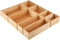 Kootek 8 Pcs Bamboo Drawer Organizer, Versatile Kitchen Storage Box with 4-Size Dividers for Cutlery and Utensils