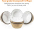Gifbera Natural Metallic Foil Cupcake Liners, Standard Size Baking Cups for Celebration, 200-Count Muffin Liners