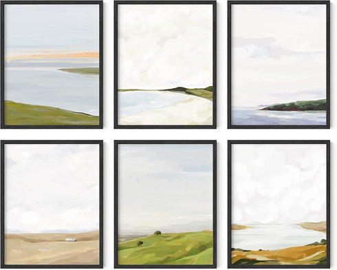 HAUS AND HUES Landscape Wall Art, Oil Painting for Walls, Scenic Mountain Art for Living Room, Rustic Prints (11x14)