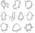 Christmas Cookie Cutters, 10 Pieces Large Metal Cutters - Gingerbread Man, Snowflake, Christmas Tree, and More