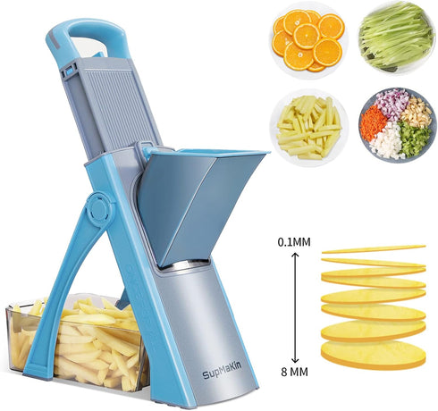 SUPMAKIN Upgrade Safe Mandoline Slicer Plus, Adjustable Vegetable Chopper Food Slicer, Kitchen Safe Chopping Artifact