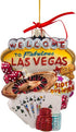Kurt S. Adler 5.5-Inch Las Vegas Glass Cityscape Ornament, Multicolored