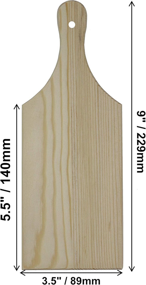 Package of 4 Unfinished Mini Wooden Cutting Boards for Crafting and Decorating