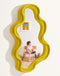 Wavy Wall Mirror Decor for Girly Bedroom Classroom, 16x10 Small Cute Abstract