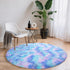 4Ft Blivonta Rainbow Round Rug for Bedroom, Fluffy Circle Area Rugs for Living Room, Shag Fuzzy Carpet for Kids Room