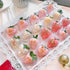 2Pcs Rectangle Iron Cupcake Serving Tray, White Dessert Plates for Party, Anniversary, Wedding, Christmas
