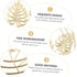 FUNOMOCYA Leaf Wall Hanging, Tropical Leaves Sculpture, Golden Palm Leaves Metal Wall Art Home Décor.
