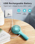 TriPole 2 Pack Handheld Fans - Blue Mini Portable Fans, Rechargeable Battery Operated for Outdoor Travel