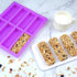 8 Cavity Granola Bar Molds, 2 Pack Rectangle Silicone Molds for Baking Cereal Energy Bars