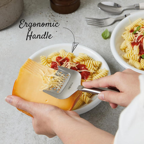Boska Stainless Steel Grater - Manual Handheld Cheese Grater for Hard Cheese, Citrus, Vegetables, 10 Year Warranty