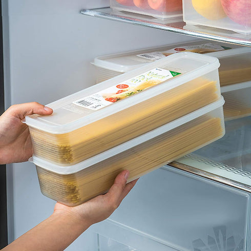 2Pcs Pasta Storage Container, Kitchen Spaghetti Food Storage Box with Lid for Noodles, Pasta, Eggs, Fruits Snacks