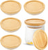 Tessco for you 6 Pack Yogurt Jar Lids Set Bamboo Wood Lids