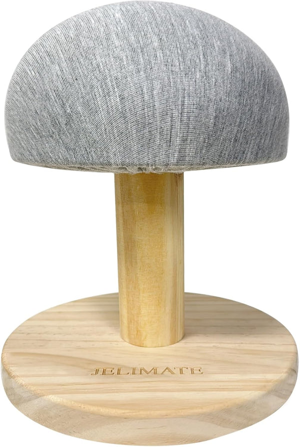 Mini Wooden Ironing Board, Portable Tabletop Ironing Pad with Wooden Round Base for Household, Sewing Craft, Dorm,