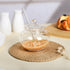 123Arts Clear Glass Sugar Bowl with Lid and Serving Spoon, 8 Ounces
