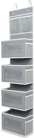Over the Door Organizer, Clear Mesh Window Hanging Storage Rack for Bedroom, Bathroom, Kids Room, Space Saving Shelves