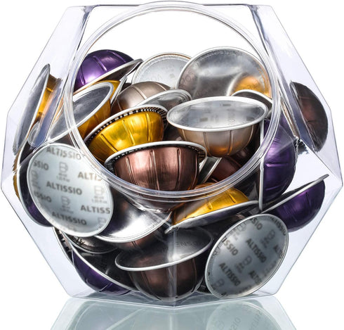 RUSFOL Large-Capacity 12-Sided Polygon Coffee Pods Holder for Nespresso Vertuoline Capsule