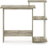 Furinno Efficient Home Laptop Notebook Computer Desk with Square Shelves, Sonoma Oak/White Finish