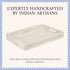 Countertop, 16 12 2.5 Mela Artisans Trellis Whitewash Mango Wood Serving Tray with Handles Handcrafted Wooden Tray