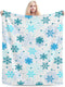 Perinsto Christmas Winter Snowflakes Throw Blanket Ultra Soft Warm All Season Decorative Fleece