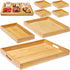 Wooden Serving Trays with Handle - Set of 7 - Large, Medium,