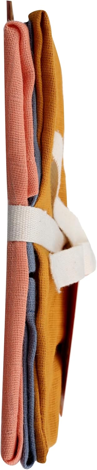 Full Circle Kind Collection, 100% Organic Cotton Kitchen Cloths, Set of 3, Multi Color