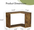 2-Tier Floating Corner Shelf, Floating Shelf for Wall, Wood Floating Book Shelf for Living Room, Bedroom, Bathroom