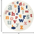 4ft,Fluffy ABREEZE Round Kids Play Mat Faux Wool Kids Rug Non-Slip Childrens Carpet ABC Number Educational Learning