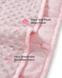 Mr. Sandman 2LBS Weighted Blanket, 20 x 30 Inches, Pink Minky Dots Heavy Blanket with Glass Beads, Soft and Cooling for