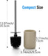 Set Ceramic Toilet Brush & Holder - Freestanding Deep-Cleaning Toilet Bowl Cleaner Brush, Stainless Steel Handle, Small