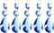 PATIKIL Clear Crystal Teardrop, 5 Pack 38mm Chandelier Prisms Parts Hanging Beads