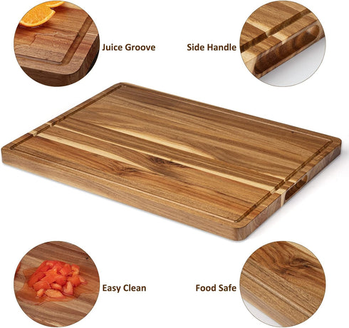 24 18 Garvee Extra Large Cutting Board for Kitchen, in x in Acacia Wood Thick Chooping Board with Deep Juice Groove