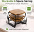 4 ZENFUN Piece Wood Buffet Risers, Dessert Table Risers Food Display Riser, Pizza Pan Riser, Cupcake Stand & Wood