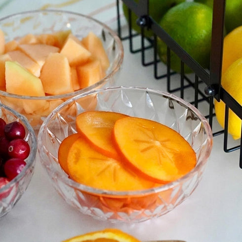 ZOOFOX Set of 4 Salad Bowls, Acrylic Mixing and Serving Bowls for Fruit, Salad, Chips, Dips, and Party Snacks