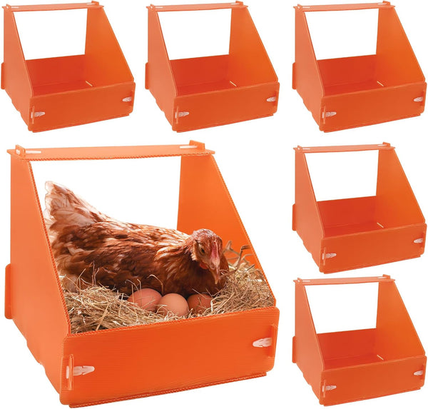 Touri 6 Pack Chicken Nesting Boxes for Laying Eggs for Hens Ducks and